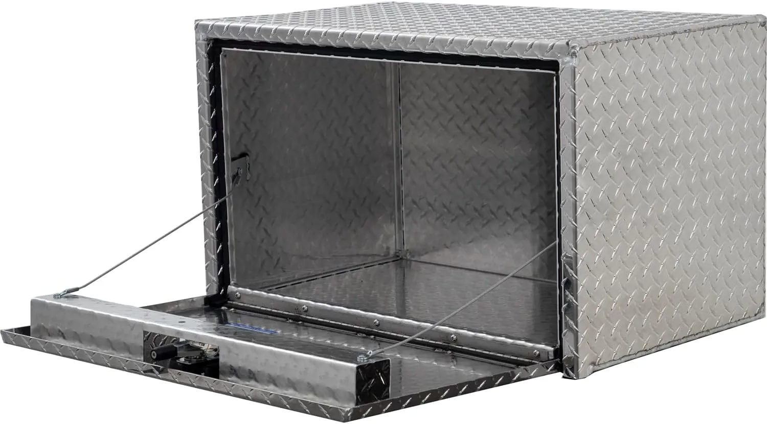 Buyers Products 1705103 Diamond Tread Aluminum Underbody Truck Tool Box W/Compression Latch, 18 x 18 x 30 Inch, Made in the USA, Truck Box For Storage & Organization, Durable Job Box for Truck