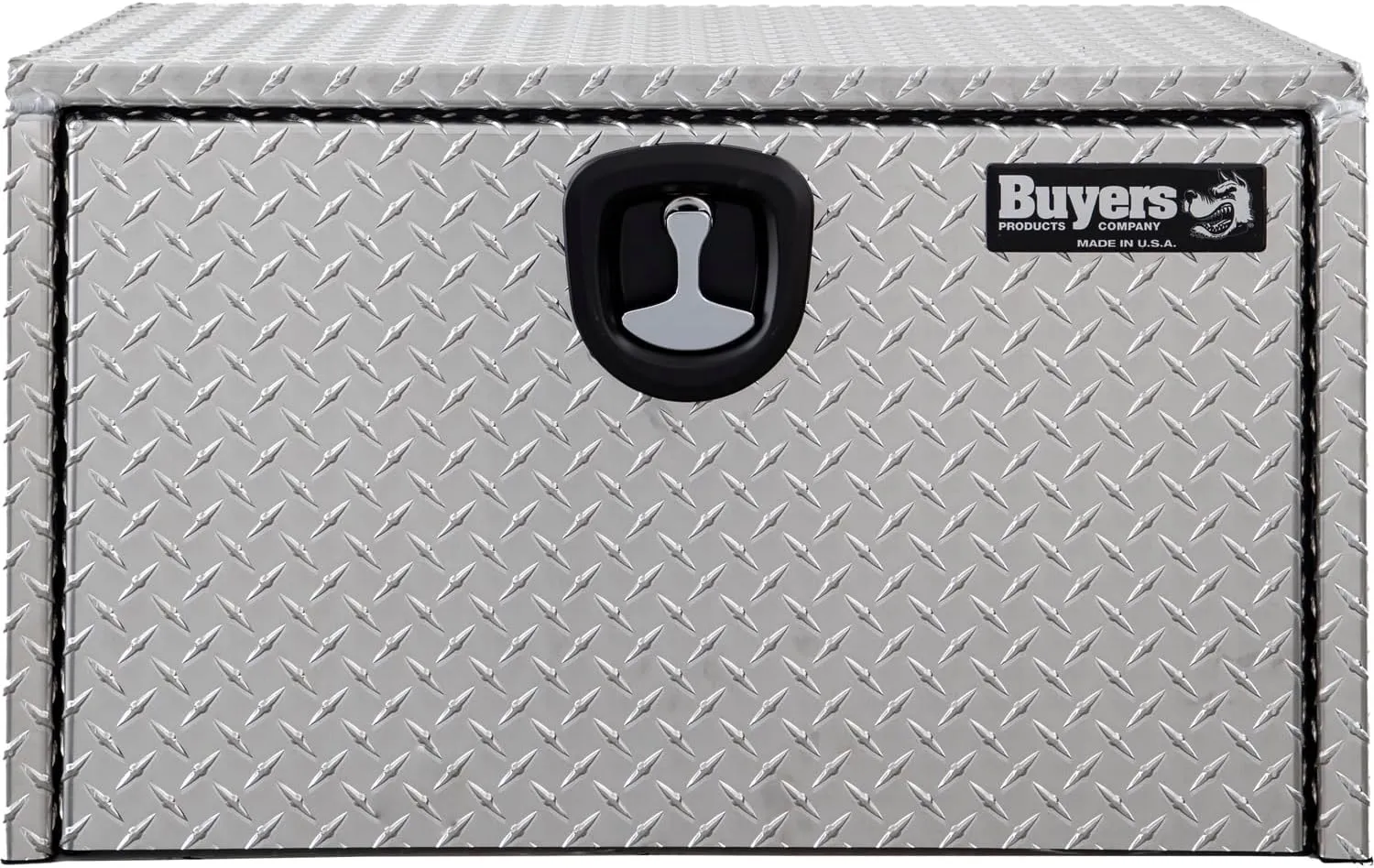 Buyers Products 1705103 Diamond Tread Aluminum Underbody Truck Tool Box W/Compression Latch, 18 x 18 x 30 Inch, Made in the USA, Truck Box For Storage & Organization, Durable Job Box for Truck