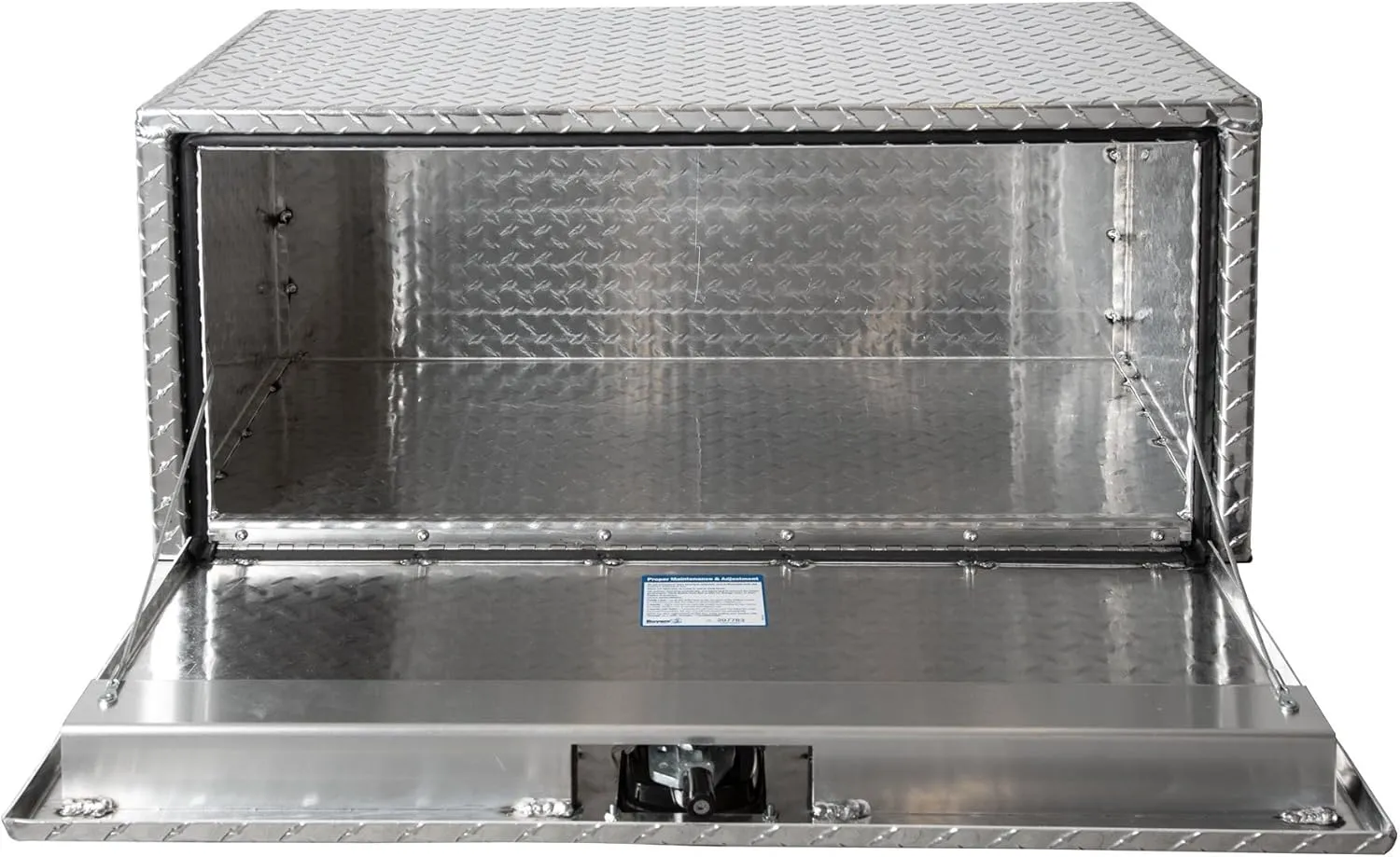 Buyers Products 1705103 Diamond Tread Aluminum Underbody Truck Tool Box W/Compression Latch, 18 x 18 x 30 Inch, Made in the USA, Truck Box For Storage & Organization, Durable Job Box for Truck