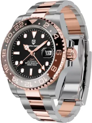 BY BENYAR Pagani Design Men's Watches GMT Automatic Watch for Men Sapphire Glass Fashion Business Stainless Steel 100M Waterproof Men's Wrist Watches PD-1662
