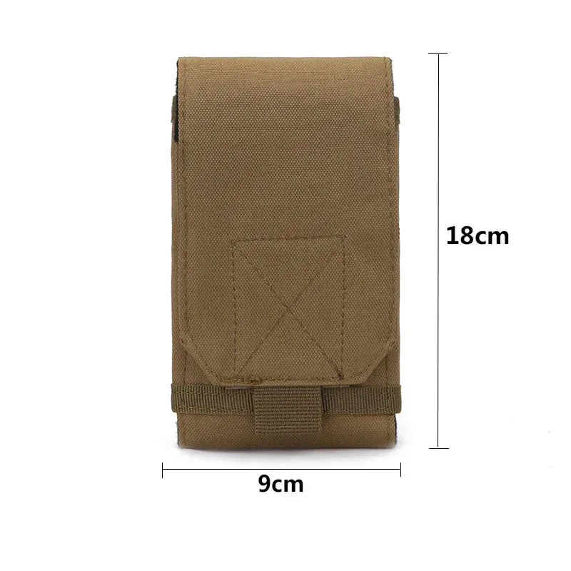 Camouflage Tactical Phone Holder Waist Belt Bag - Waterproof Nylon EDC Sport Gear