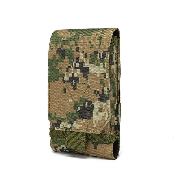 Camouflage Tactical Phone Holder Waist Belt Bag - Waterproof Nylon EDC Sport Gear