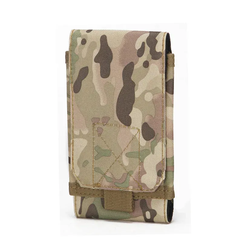 Camouflage Tactical Phone Holder Waist Belt Bag - Waterproof Nylon EDC Sport Gear
