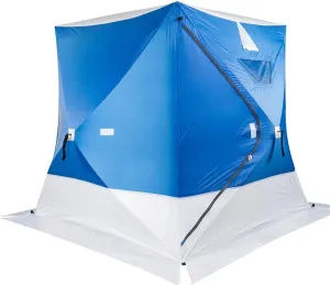 Camping Tent Ice Fishing Shelter 4 Person Winter Warm Tent Windproof for Camping Hiking Traveling Climbing and Fishing Quick Setup Triangle Canvas Little Surprise