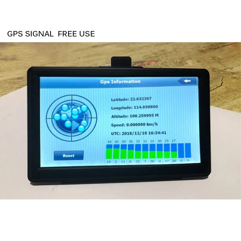 Car GPS Navigator Portable 7 Inch Touch Screen Navigator Set HD Truck Sunshade Sat Nav 256M 8G 2022 Europe Map GPS Navigators