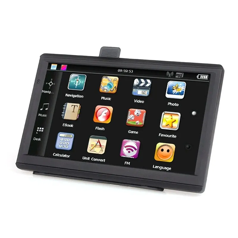 Car GPS Navigator Portable 7 Inch Touch Screen Navigator Set HD Truck Sunshade Sat Nav 256M 8G 2022 Europe Map GPS Navigators