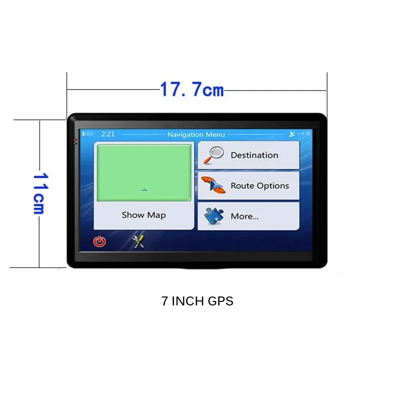Car GPS Navigator Portable 7 Inch Touch Screen Navigator Set HD Truck Sunshade Sat Nav 256M 8G 2022 Europe Map GPS Navigators