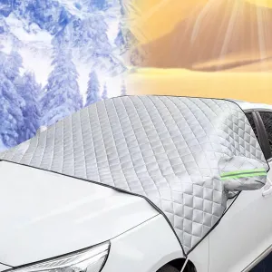 Car Windshield Snow Cover for Nissan Qashqai J11 Visia/Acenta/N Connecta/N Vision/Tekna 2013-2021, Windshield Cover for Ice and Snow, Winter Car Front Windshield Protection Cover for Snow Ice Frost