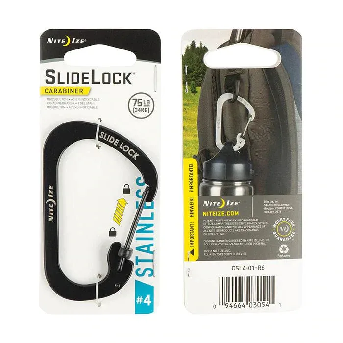 Carabiner with Slide Lock - Stainless Steel - nite Ize