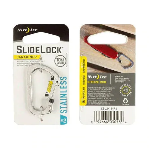 Carabiner with Slide Lock - Stainless Steel - nite Ize