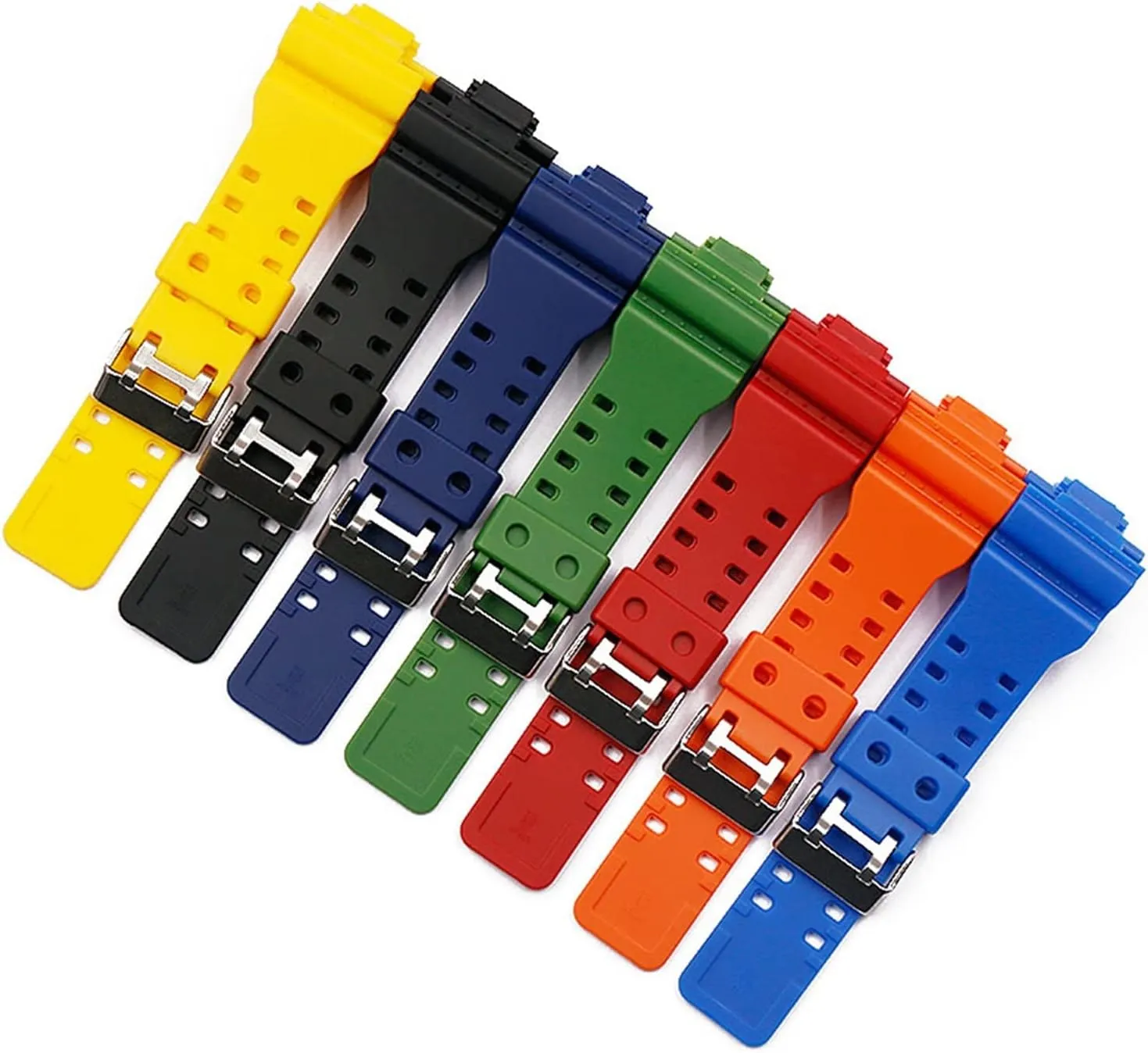 CAREG 16mm Rubber Strap Men's Pin Buckle Sports Waterproof Silicone Strap Compatible With Casio G-shock Watch Accessories Female Watch Band Durable