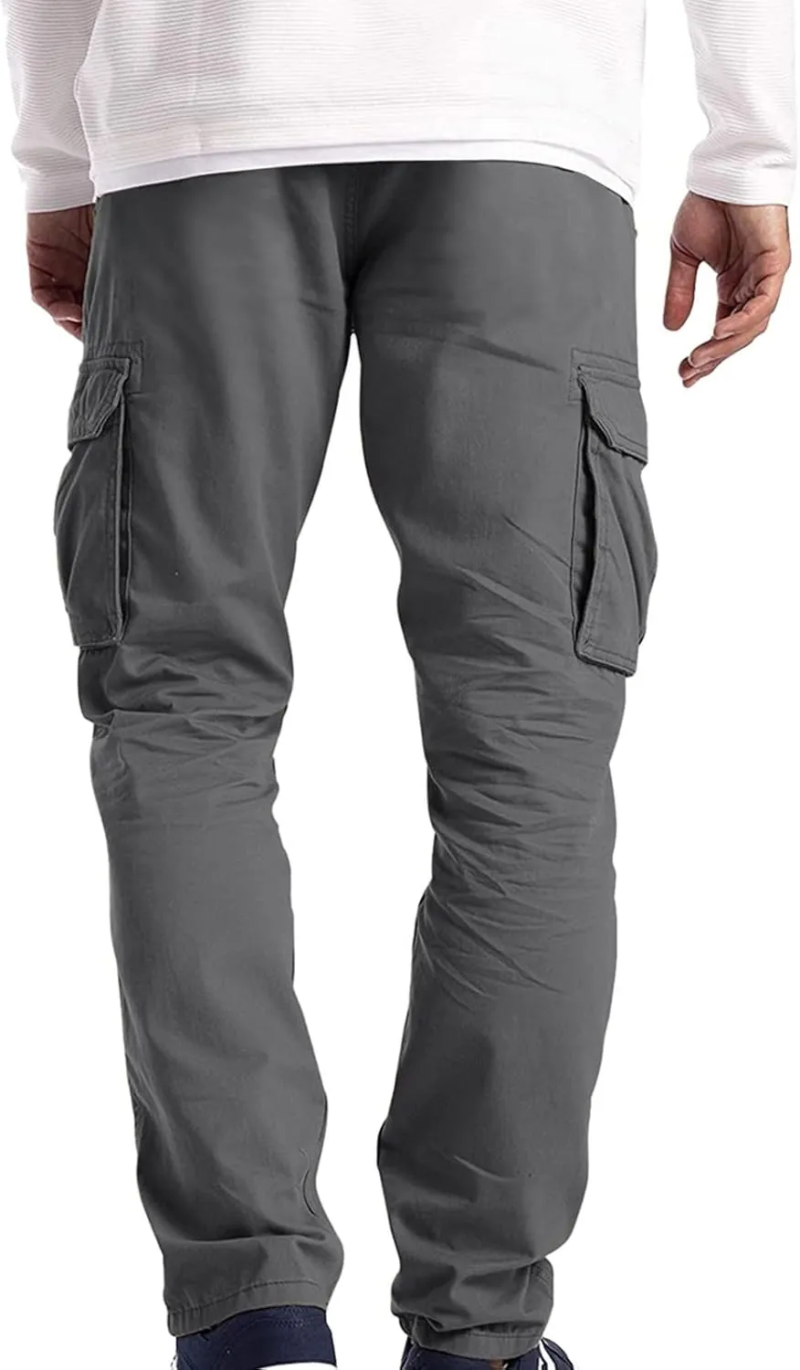 Cargo Pants for Men Tactical Jogging Pants Baggy Wide Leg Sweatpants Elastic Waist Jogger Pant with Multi Pockets