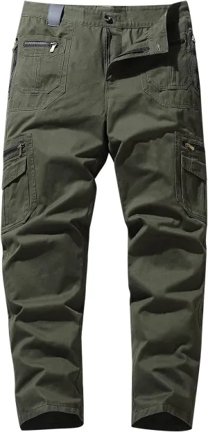 Cargo Pants Men Casual Lightweight Ripstop Work Pants for Men Big and Tall Casual Hiking Pants with Multiple Pockets