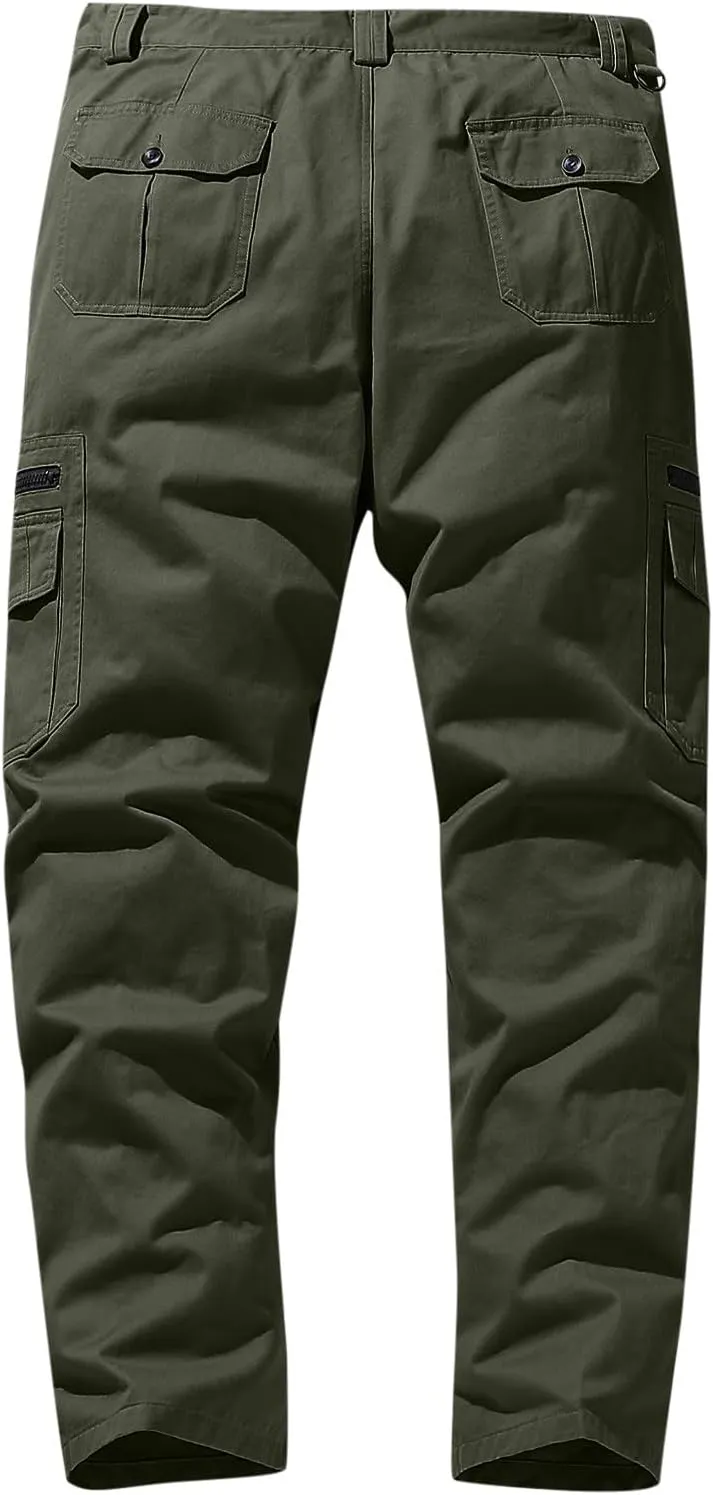 Cargo Pants Men Casual Lightweight Ripstop Work Pants for Men Big and Tall Casual Hiking Pants with Multiple Pockets