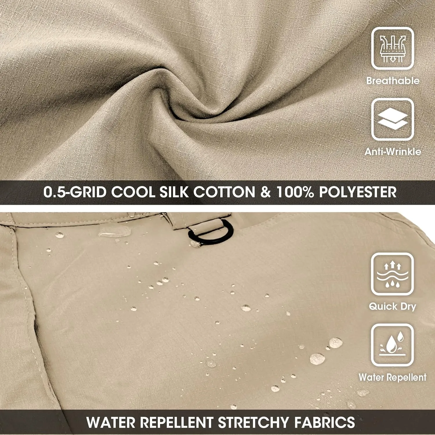 Cargo Pants Women with 9 Pockets - High Waist Water-Resistant Tactical Pants for Hiking, Sports, and Casual Wear