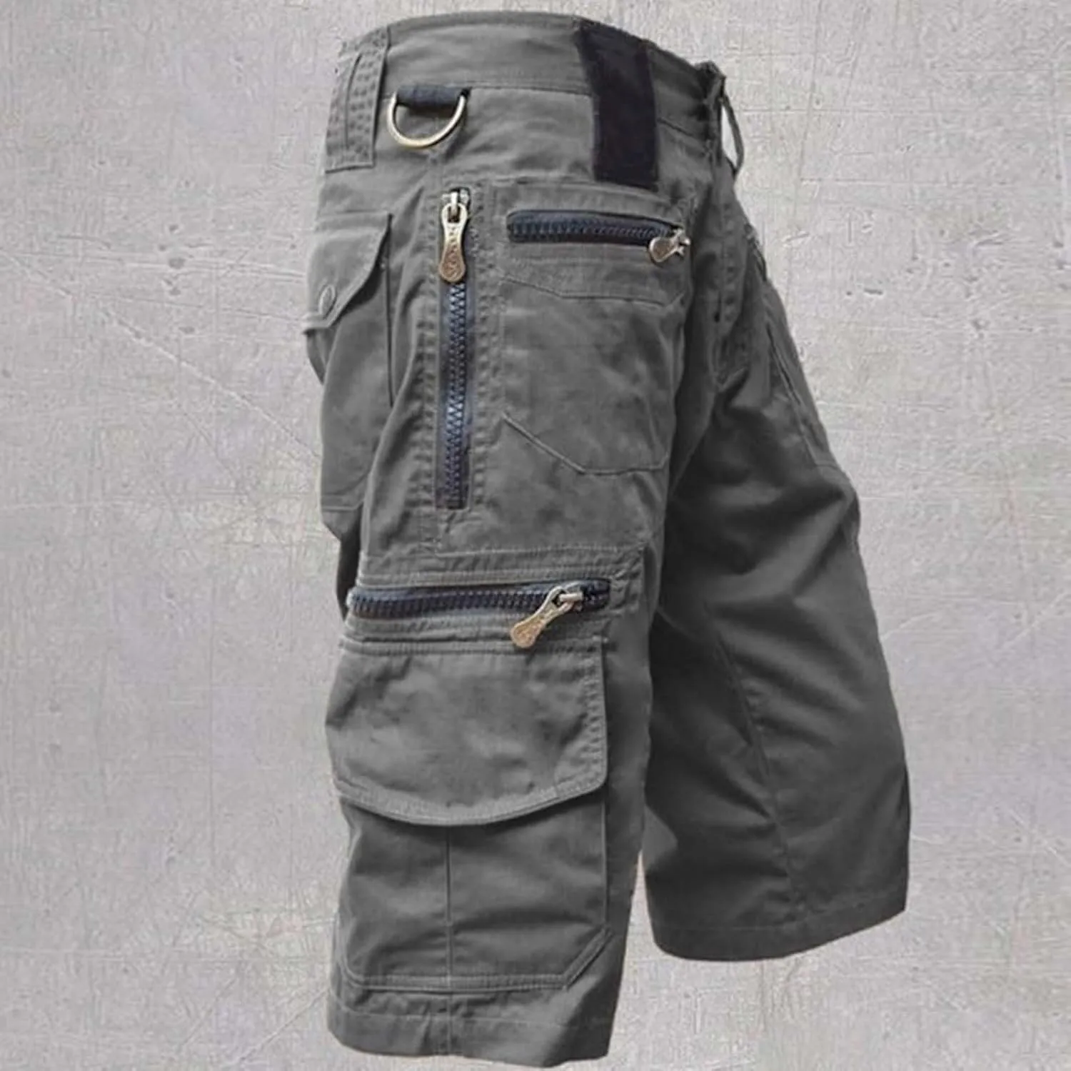 Cargo Shorts for Men 2024 Summer Trendy Tactical Work Shorts with Zipper Pockets Outdoor Hiking Jogging Bermuda Short