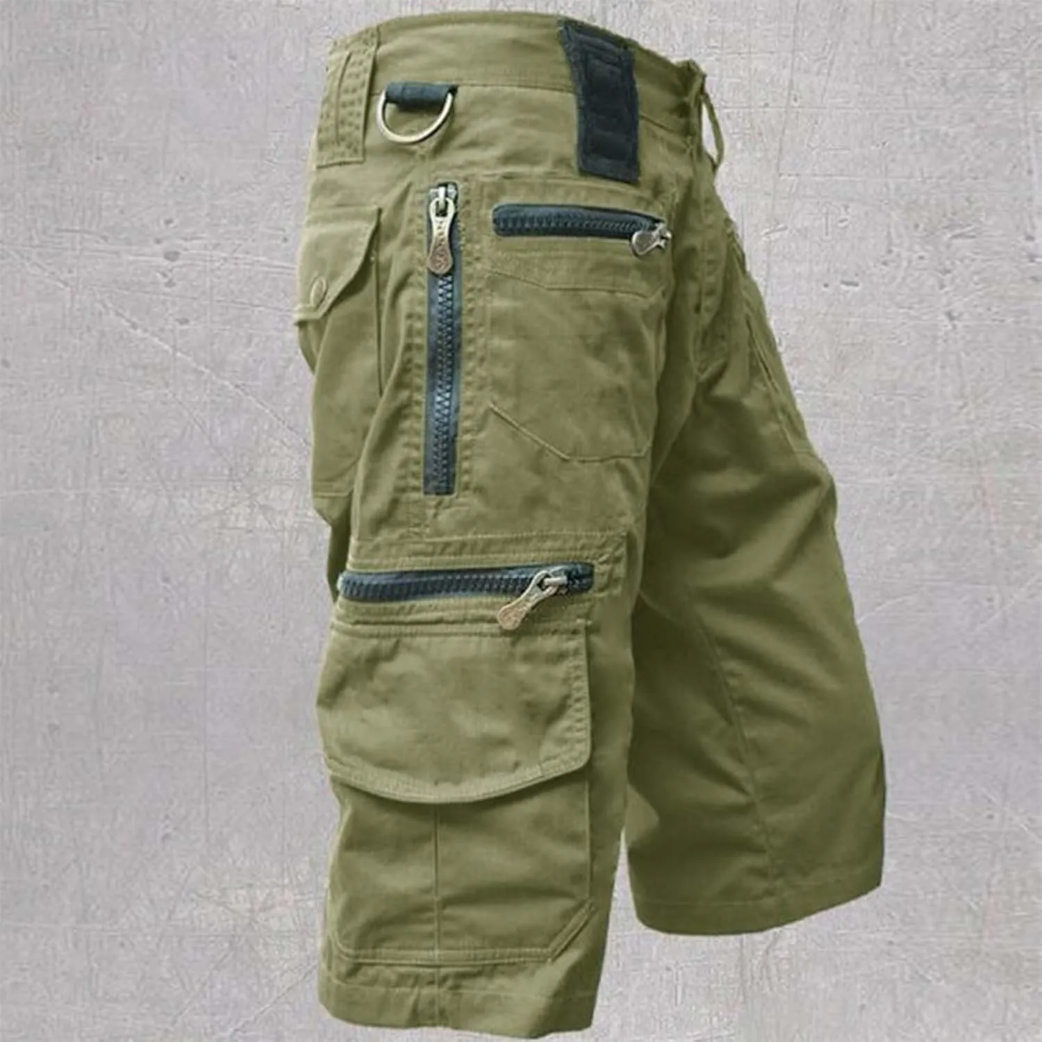 Cargo Shorts for Men 2024 Summer Trendy Tactical Work Shorts with Zipper Pockets Outdoor Hiking Jogging Bermuda Short