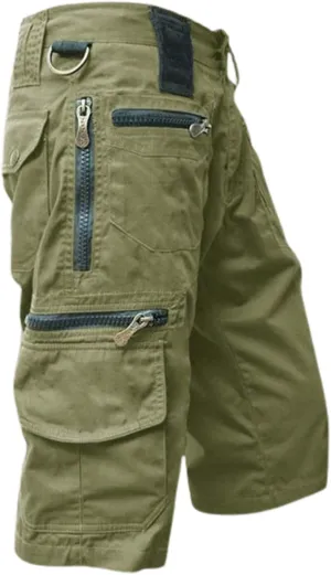 Cargo Shorts for Men 2024 Summer Trendy Tactical Work Shorts with Zipper Pockets Outdoor Hiking Jogging Bermuda Short