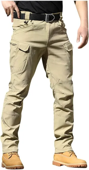 Cargo Work Pants for Men Baggy Lightweight Camo Tactical Pants Waterproof Flexcamo Hiking Pants wih Multi Pockets