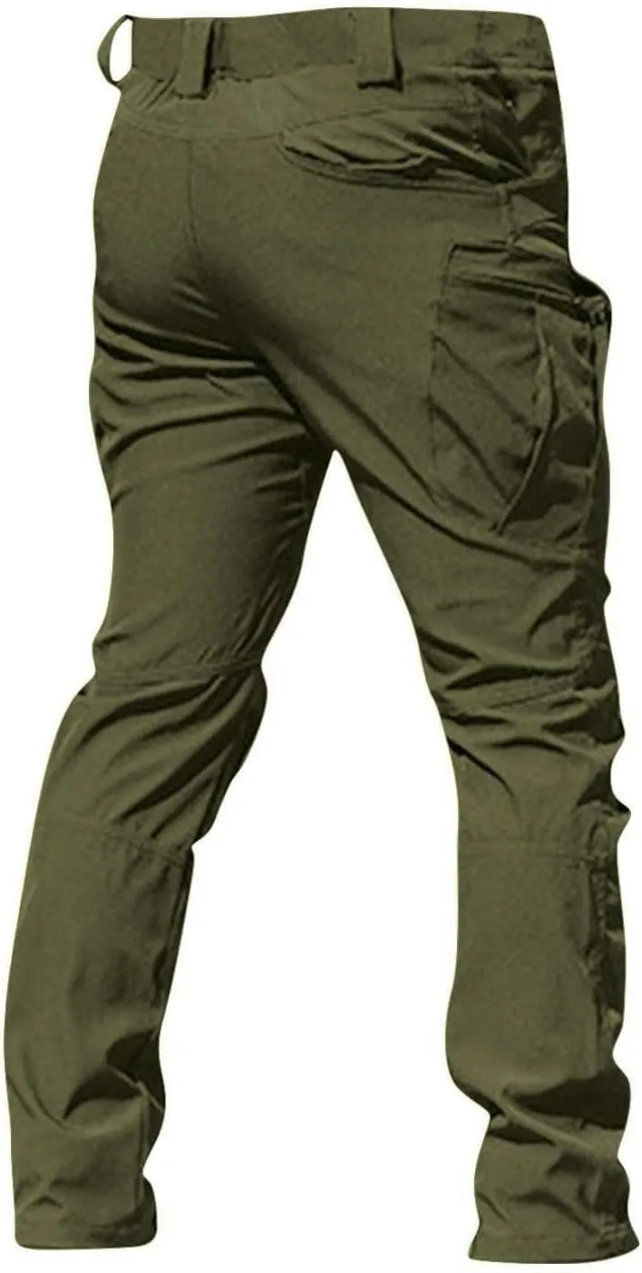 Cargo Work Pants for Men Baggy Lightweight Camo Tactical Pants Waterproof Flexcamo Hiking Pants wih Multi Pockets