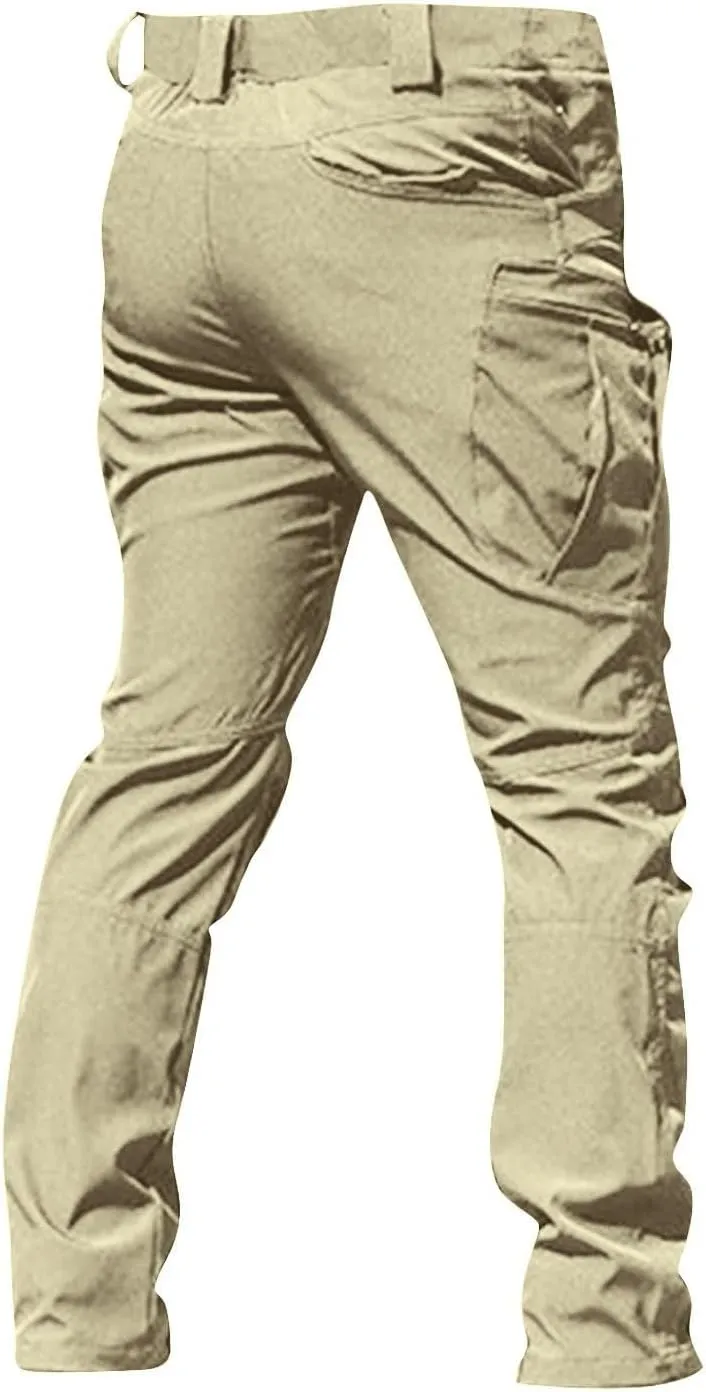 Cargo Work Pants for Men Baggy Lightweight Camo Tactical Pants Waterproof Flexcamo Hiking Pants wih Multi Pockets