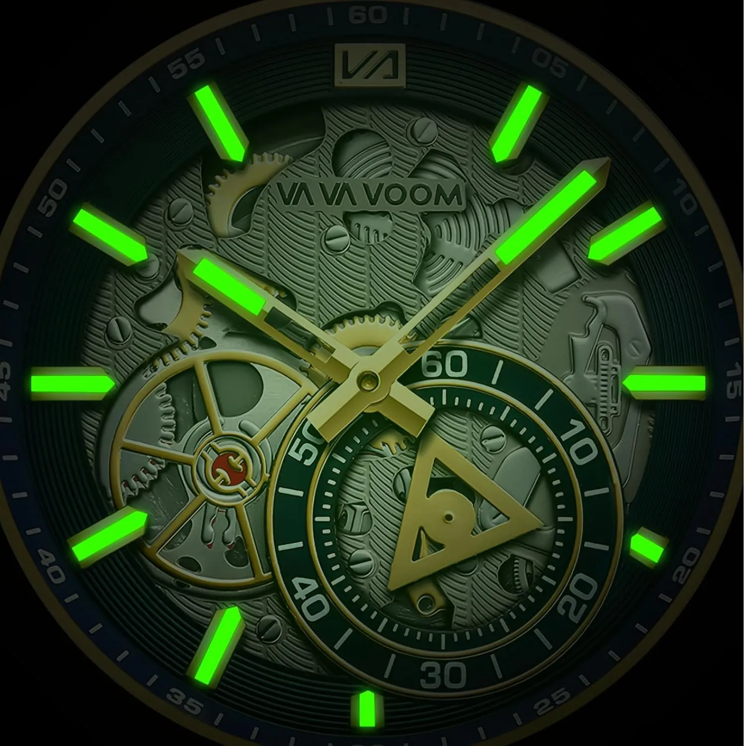 CARLIEN Mens Luxury Unique Silver Tone Dress Analog Quartz Watch Solid Stainless Steel Band Luminous Waterproof Wristwatch for Men