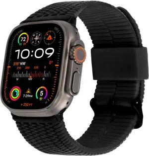 Carterjett Tire Tread Rugged Sport Band | Compatible with Apple Watch Bands for Men Women 49mm 46mm 45mm 44mm 42mm 41mm 40mm for iWatch Ultra 2 1 & Series 10 9 8 7 6 SE 5 4 3 2 1 iWatch Strap Clasp (S/M/L/XL/XXL)