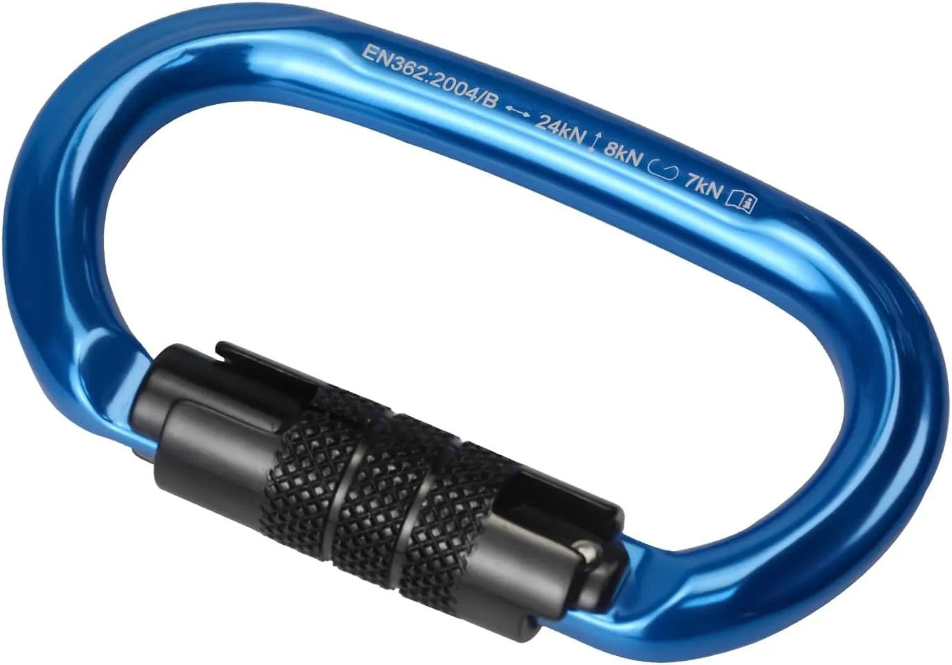 CE 24kN Oval Climbing Screwgate Clip for Outdoor Activities, Stormproof, Hiking, Mountaineering, Climbing, Camping, Fishing, Hunting, Skiing, Snowshoeing