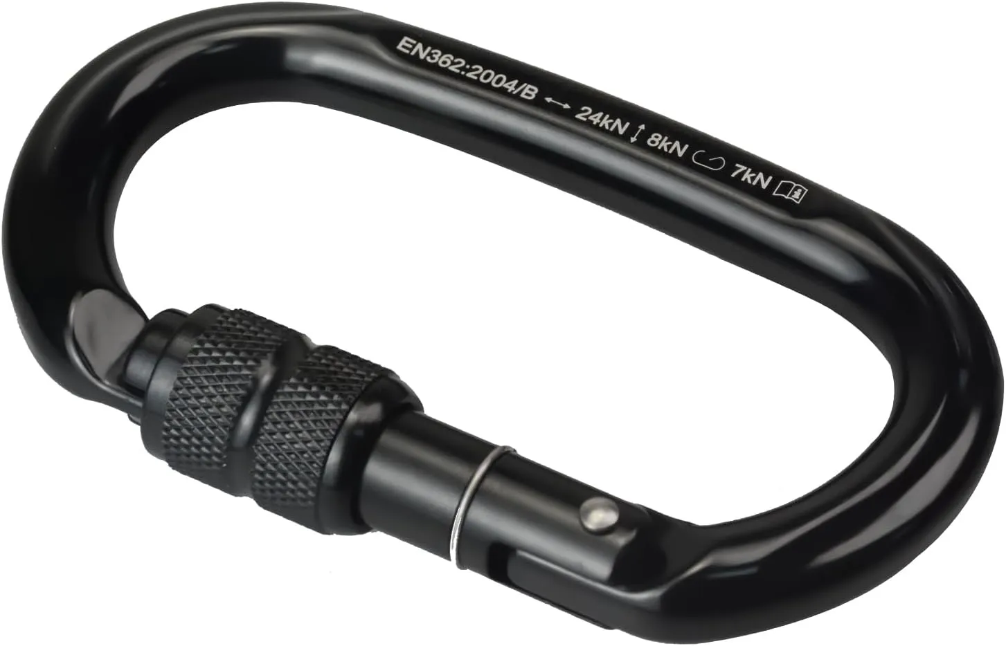 CE 24kN Oval Climbing Screwgate Clip for Outdoor Activities, Stormproof, Hiking, Mountaineering, Climbing, Camping, Fishing, Hunting, Skiing, Snowshoeing