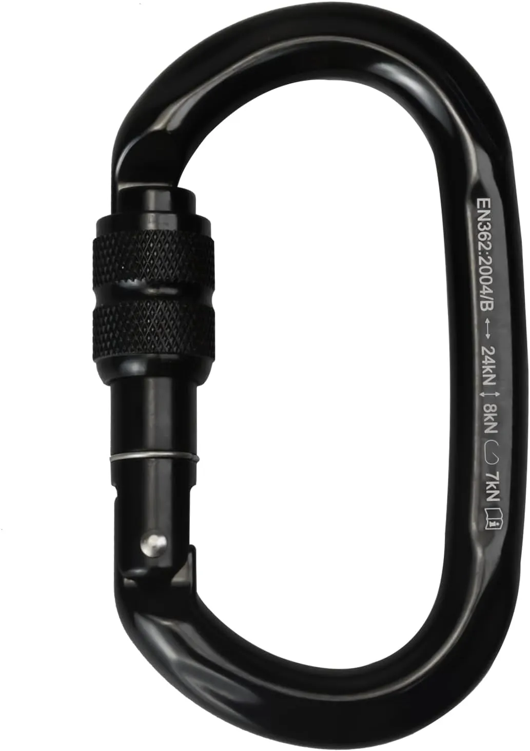 CE 24kN Oval Climbing Screwgate Clip for Outdoor Activities, Stormproof, Hiking, Mountaineering, Climbing, Camping, Fishing, Hunting, Skiing, Snowshoeing