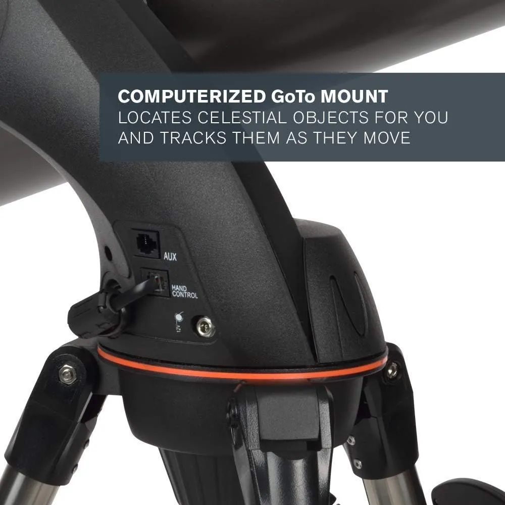 Celestron 31145 NexStar 130SLT Portable Computerised Newtonian Reflector Telescope with Quick-Release Fork-arm Mount, Accessory Tray and 'Starry Night' Special Edition Software, Grey