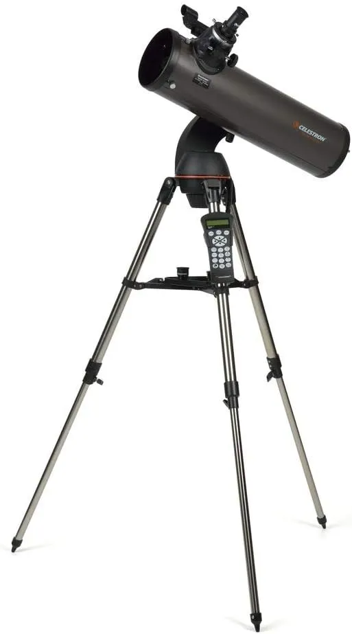 Celestron 31145 NexStar 130SLT Portable Computerised Newtonian Reflector Telescope with Quick-Release Fork-arm Mount, Accessory Tray and 'Starry Night' Special Edition Software, Grey