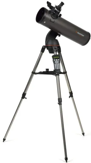 Celestron 31145 NexStar 130SLT Portable Computerised Newtonian Reflector Telescope with Quick-Release Fork-arm Mount, Accessory Tray and 'Starry Night' Special Edition Software, Grey