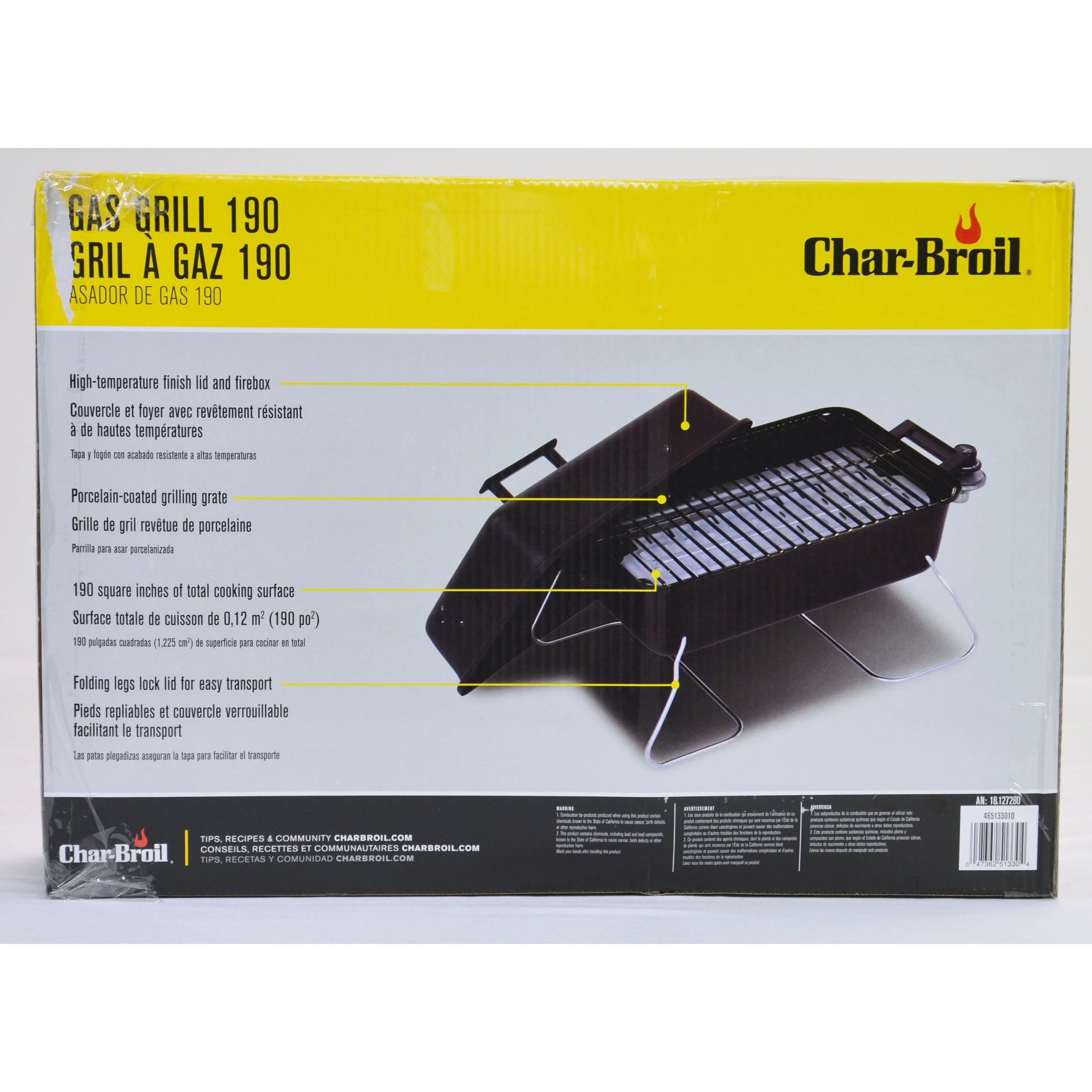 Char-Broil Standard Portable Liquid Propane Gas Grill Black