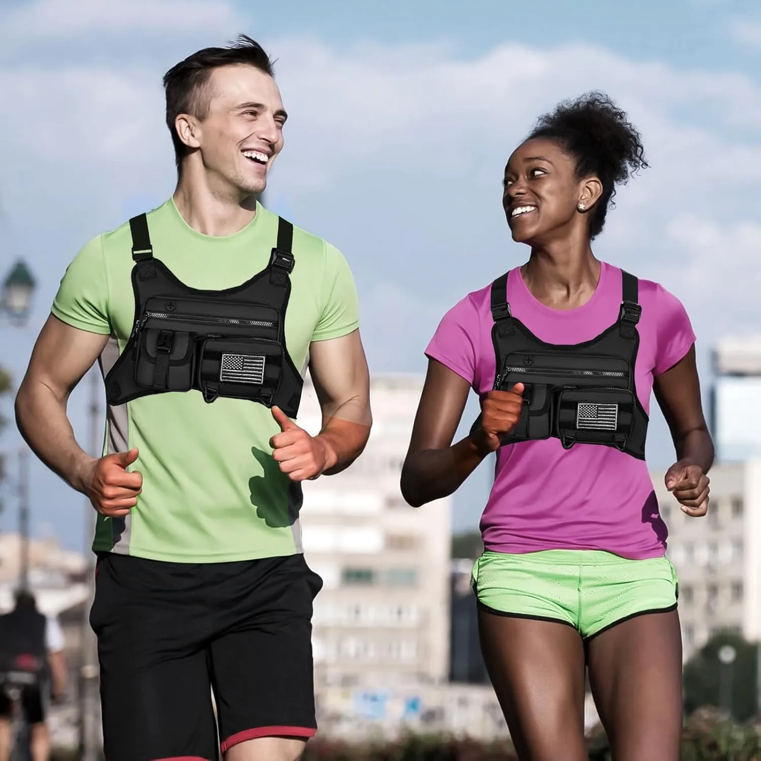 Chest Bag & Chest Rig for Men and Women - Running Vest with CCW Chest Holster,Chest Bag for Hiking, Fitness, EDC