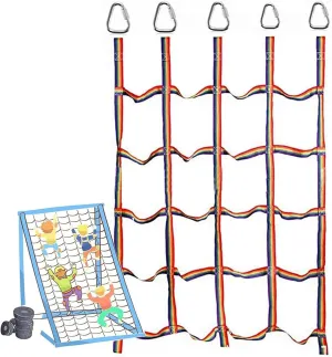 Climbing Net, Heavy Duty Climbing Cargo Net Rope Ladder, Outdoor Cargo Webbing Net, Outdoor Training Accessories