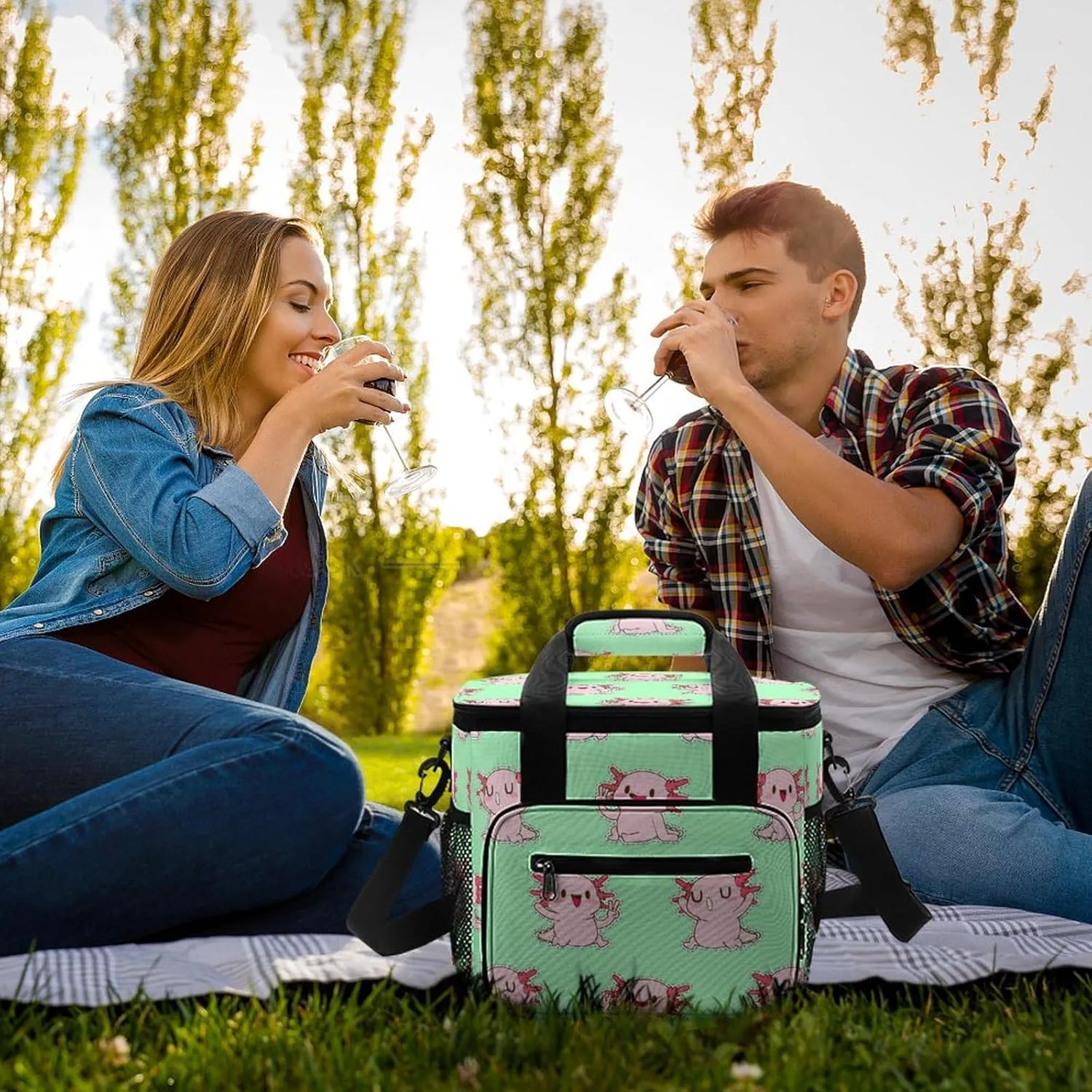 Colorful Spiral Galaxies 22.5L Waterproof Soft Cooler Bag Fantasy Nebulas Insulated Lunch Box for Camping Fishing Beach Road Trips