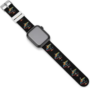 Daddy Shark Puzzle Piece Autism Awareness Watch Bands Silicone Waterproof Strap Soft Sport Bands Replacement Straps Compatible with Apple Watch