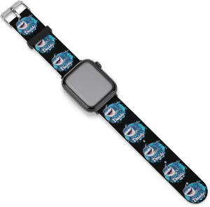 Daddy Shark Watch Bands Silicone Strap Sport Bands Replacement Strap Wristbands Compatible with Apple Watch