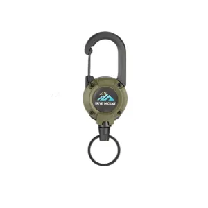 DAWNDESSLO Heavy Duty Retractable Keychain – Steel Wire ID Reel Carabiner Key Holder
