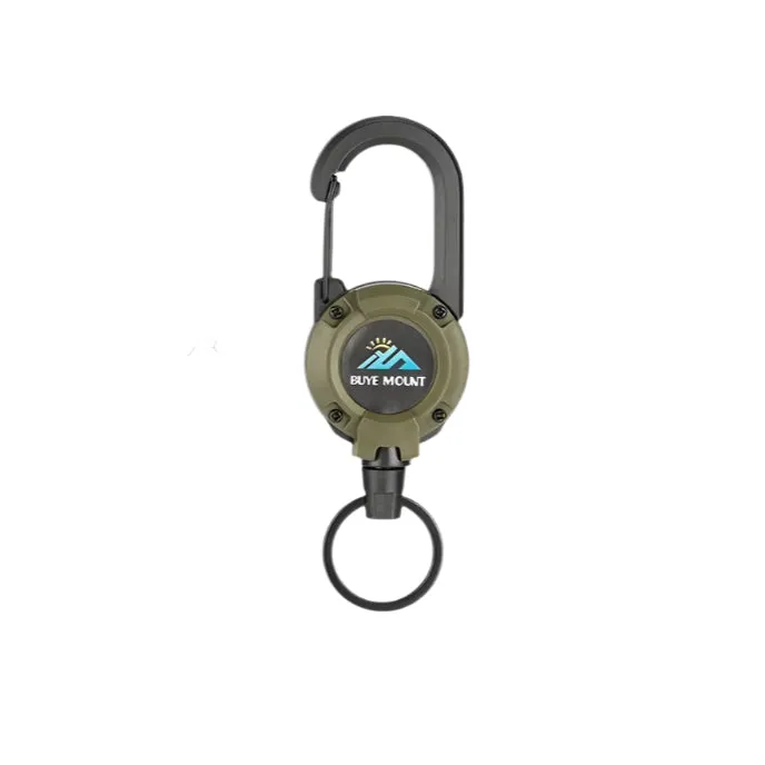 DAWNDESSLO Heavy Duty Retractable Keychain – Steel Wire ID Reel Carabiner Key Holder
