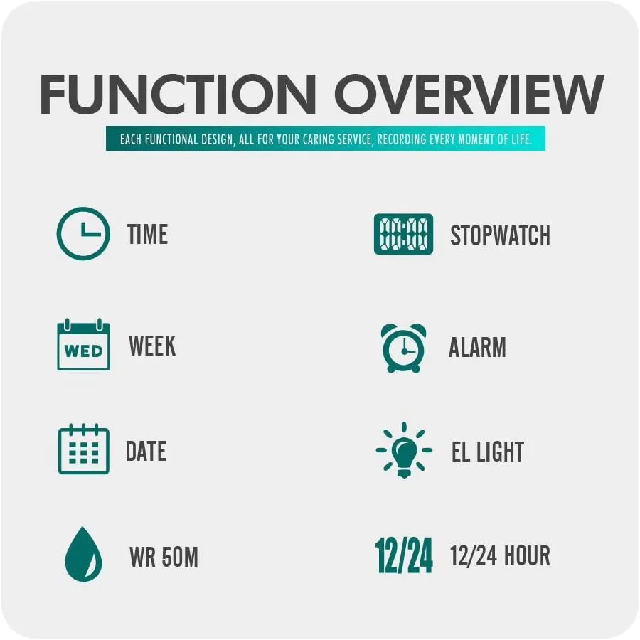 Dayllon Kids Digital Watch Boys Outdoor Sports 50M Waterproof Girls Watches Alarm Clock 12/24 H Stopwatch Calendar for Ages 3-15 Boy Girl Wristwatch Kids Gift