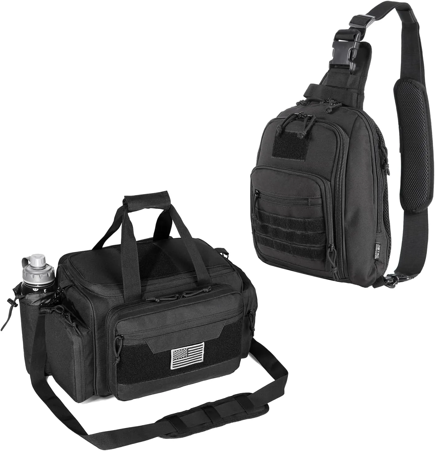 DBTAC Tactical Small Shoulder Chest Pack with Sling   Tactical Specialist Range Bag (Black)
