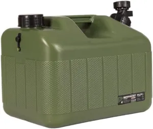 DESERT & FOX Water Container with Spigot 2.6/4.8/6.6Gal PE Water Storage Carrier Portable Green Bucket for Camping Hiking Picnic BBQ(Green 2.6Gal)