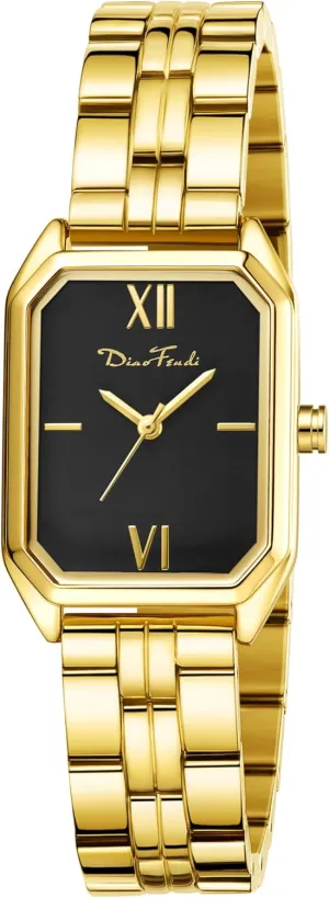 Diaofendi Women's Petite Gold Watch,Dress Analog Waterproof, Stainless Steel Bracelet Watches for Women