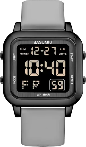 Digital Gold Military Sport Watches for Men Waterproof Running Cheap Dive Sports Tactical Men's Wrist Watches Black Square Digital Watch Men
