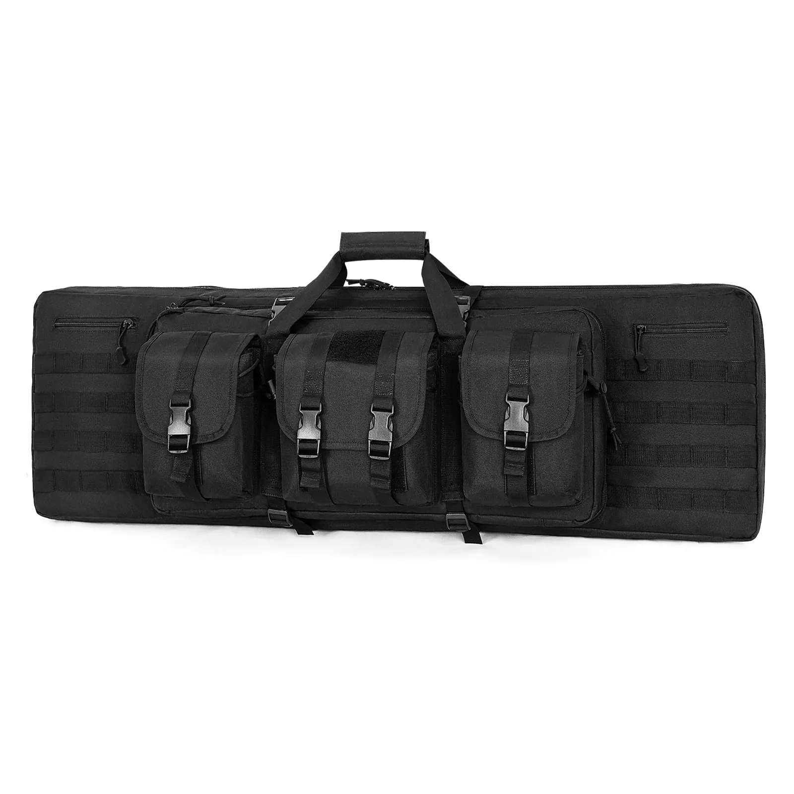 Double Gun Case Soft Padded Long Gun Bag Dual Carrying Backpack Black