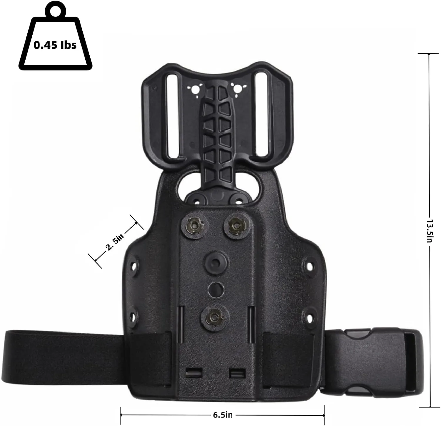 Drop Flex Adapter Adjustable Drop Leg Platform Polymer Leg Shroud Adapter for Holsters and Magazine Pouche Quick Locking