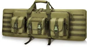 DULCE DOM Double Case Soft Padded Long Bag, Tactical Case Storage for Shooting Hunting Dual Carrying Backpack Accessories