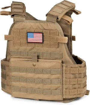 Eagle Sky Tactical Vest, Tough 500D Nylon, Adjustable Size S-XXL, Breathable 3D Mesh Liner